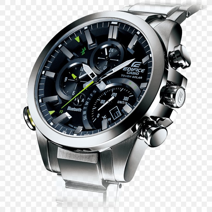 Casio Edifice Smartwatch Solar-powered Watch, PNG, 1000x1000px, Casio Edifice, Analog Watch, Brand, Casio, Chronograph Download Free
