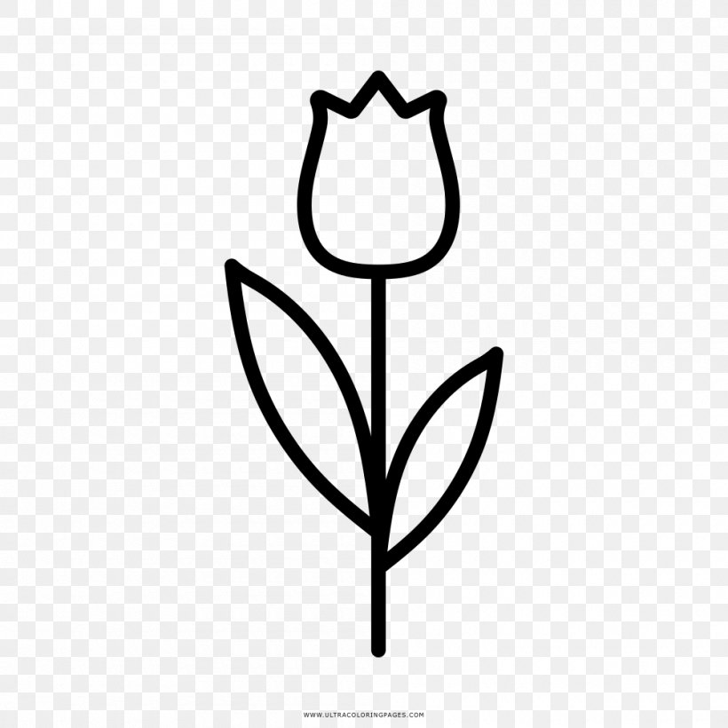 Flower Tulip Coloring Book Drawing Painting, PNG, 1000x1000px, Flower, Artwork, Black And White, Coloring Book, Cut Flowers Download Free