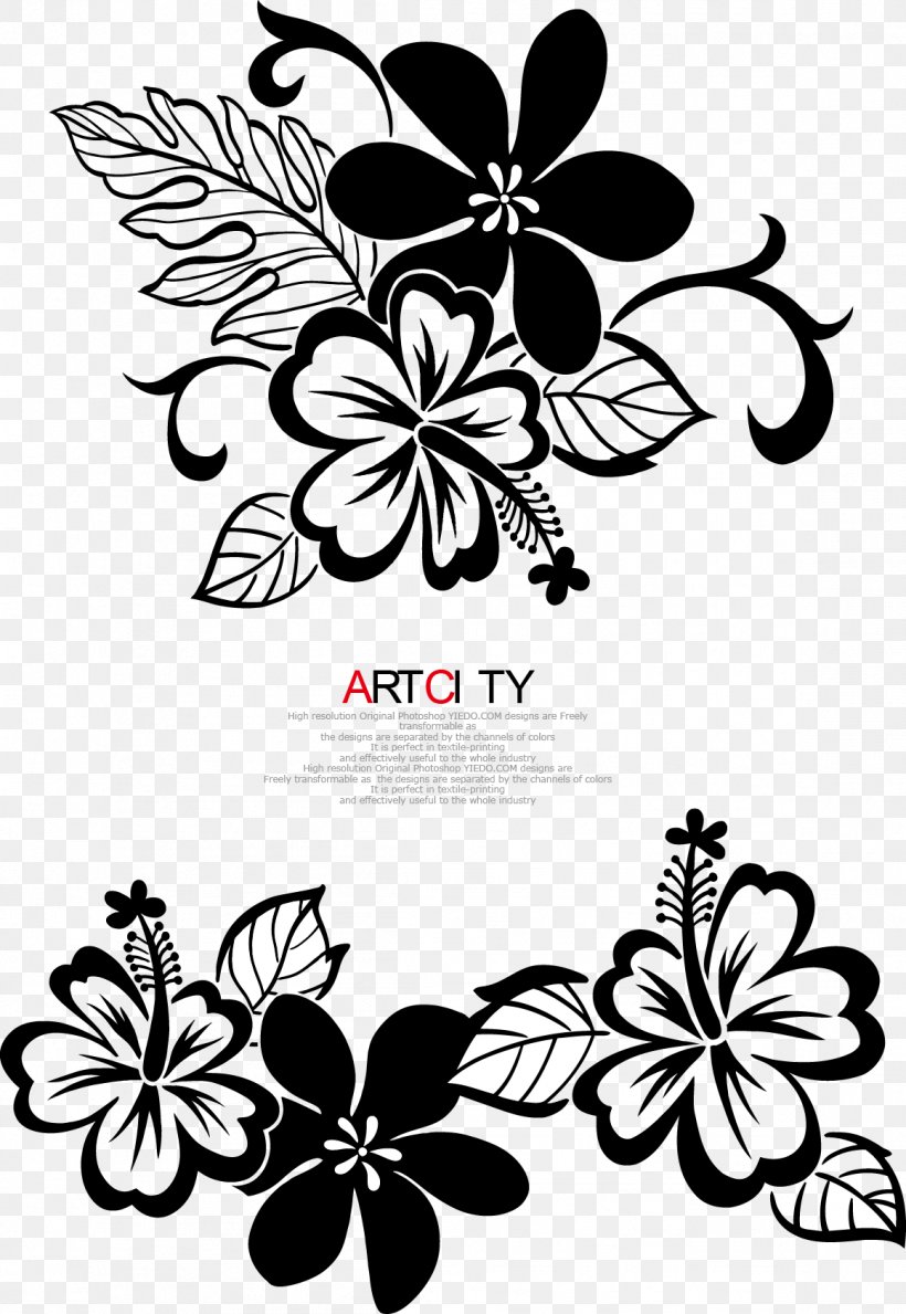 Black And White Motif Flower, PNG, 1161x1684px, Black And White, Art, Black, Branch, Butterfly Download Free