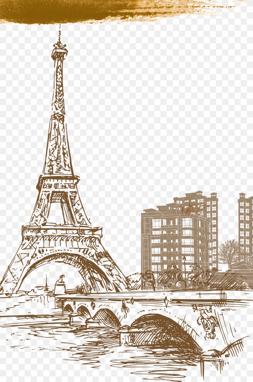 Eiffel Tower Icon, PNG, 2317x3500px, Eiffel Tower, Arch, Black And White, Digital Image, Drawing Download Free