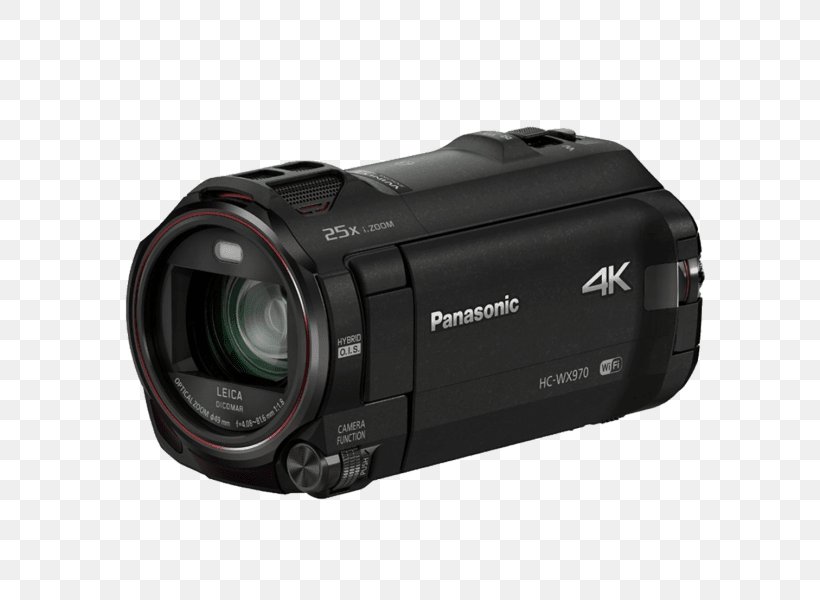 Panasonic HC-WX970 Video Cameras Panasonic HC-VX870 4K Resolution, PNG, 600x600px, 4k Resolution, Panasonic, Camera, Camera Accessory, Camera Lens Download Free