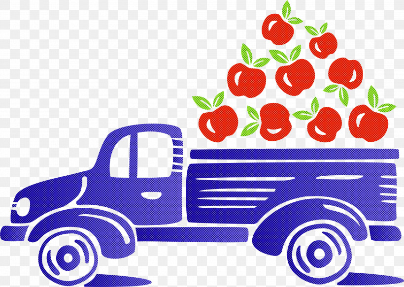 Apple Truck Autumn Fruit, PNG, 2999x2133px, Apple Truck, Autumn, Cartoon, Drawing, Fruit Download Free