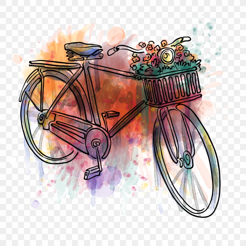 Wedding Invitation Postcard Bicycle Birthday Greeting Card, PNG, 1200x1200px, Wedding Invitation, Bicycle, Bicycle Accessory, Bicycle Basket, Bicycle Frame Download Free