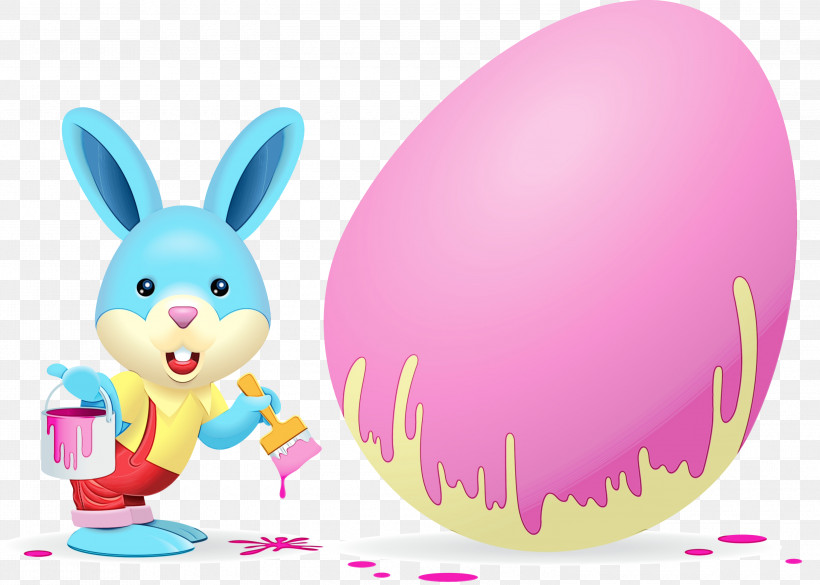 Easter Egg, PNG, 3000x2142px, Watercolor, Cartoon, Easter, Easter Bunny, Easter Egg Download Free