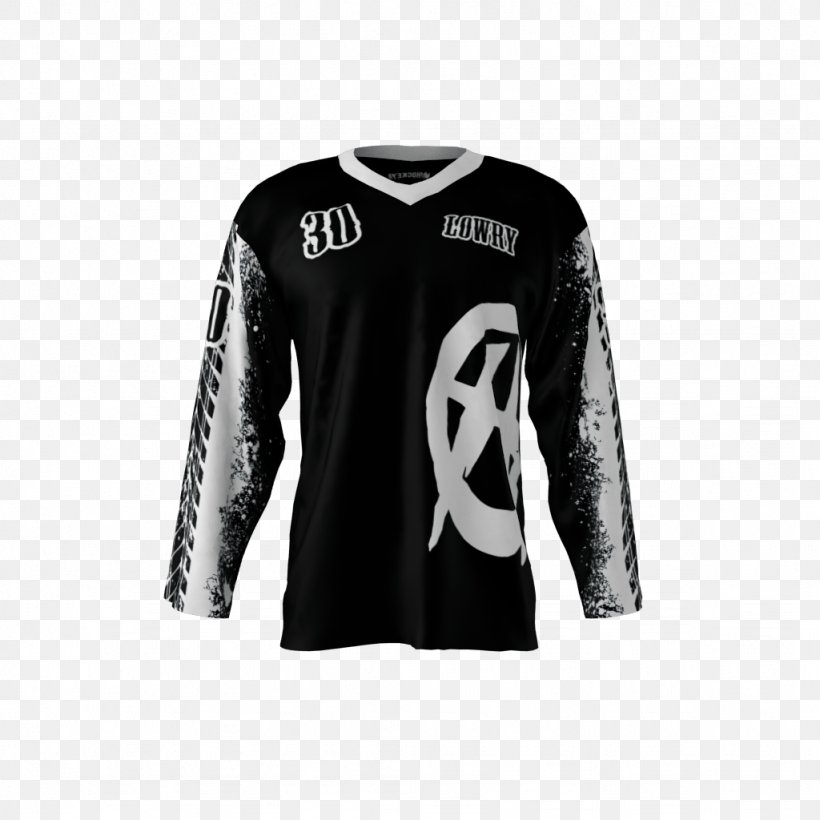 Hockey Jersey T-shirt Ice Hockey, PNG, 1024x1024px, Jersey, Active Shirt, Baseball Uniform, Black, Brand Download Free