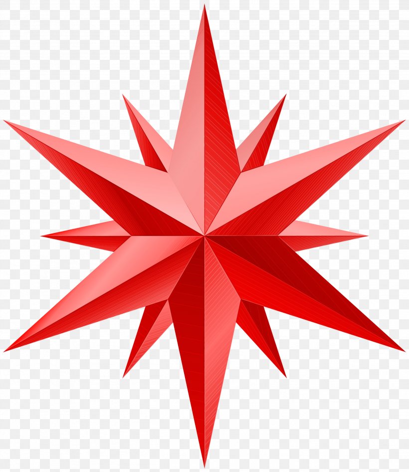Red Leaf Star Symmetry Plant, PNG, 2598x3000px, Watercolor, Art Paper, Leaf, Paint, Plant Download Free