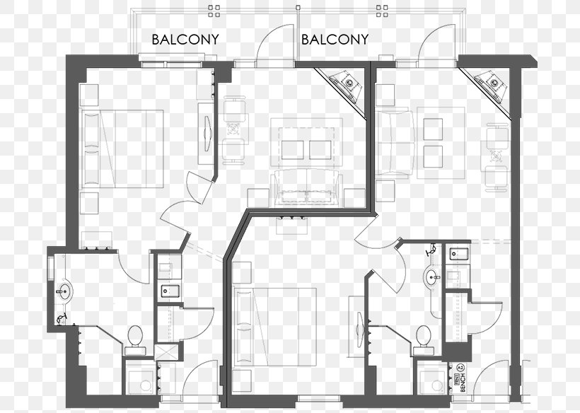 Floor Plan Architecture House Facade, PNG, 700x584px, Floor Plan, Architecture, Area, Black And White, Building Download Free