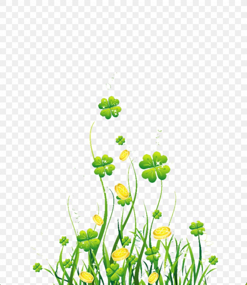 Four-leaf Clover Green, PNG, 1515x1748px, Fourleaf Clover, Branch, Clover, Color, Flora Download Free