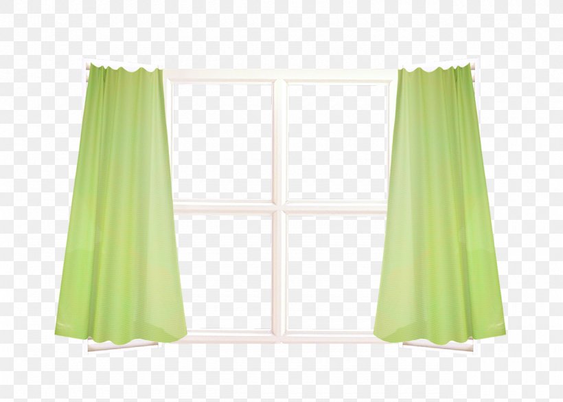 Window Blinds & Shades Curtain Insulated Glazing Clip Art, PNG, 1280x914px, Window, Cartoon, Curtain, Decor, Green Download Free