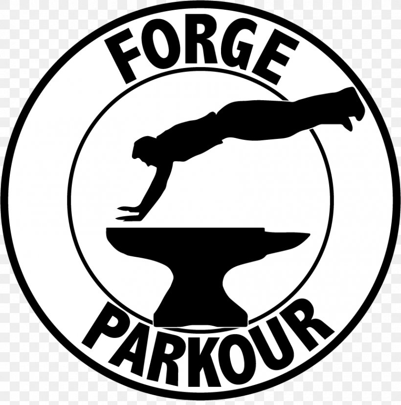 Clip Art Logo Brand Image Forge Parkour, PNG, 860x869px, Logo, Area, Artwork, Black And White, Brand Download Free