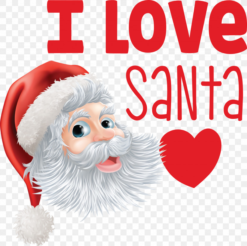 I Love Santa Santa Christmas, PNG, 3000x2985px, I Love Santa, Cartoon, Christmas, Christmas Day, Royaltyfree Download Free