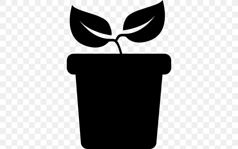 Flowerpot, PNG, 512x512px, Flowerpot, Black, Black And White, Computer Software, Plant Download Free