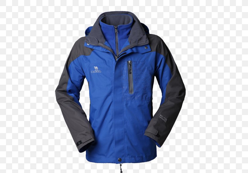 Hoodie Jacket Blue Coat, PNG, 523x572px, Hoodie, Blue, Clothing, Coat, Cobalt Blue Download Free