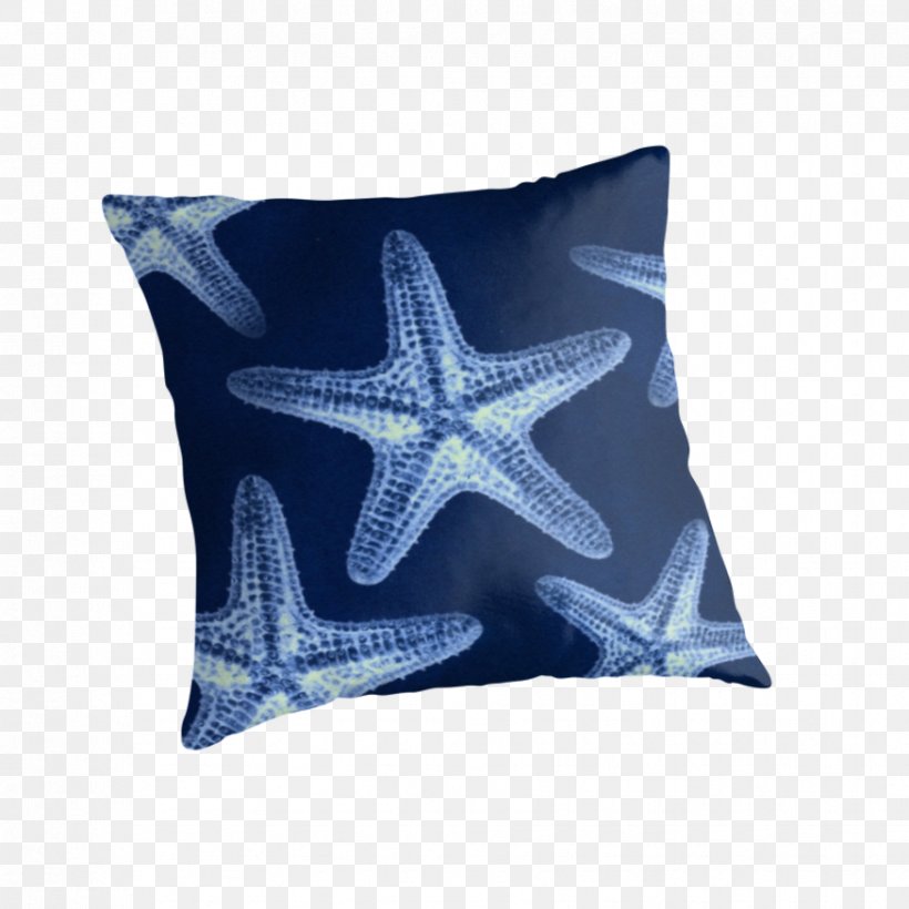 Navy Blue Navy Blue Starfish Throw Pillows, PNG, 875x875px, Blue, Beach, Blue Sea Star, Cushion, Green Download Free