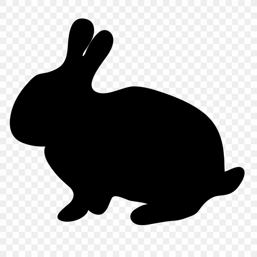 Rabbit Rabbits And Hares Hare Black-and-white Silhouette, PNG, 1200x1200px, Rabbit, Blackandwhite, Hare, Rabbits And Hares, Silhouette Download Free