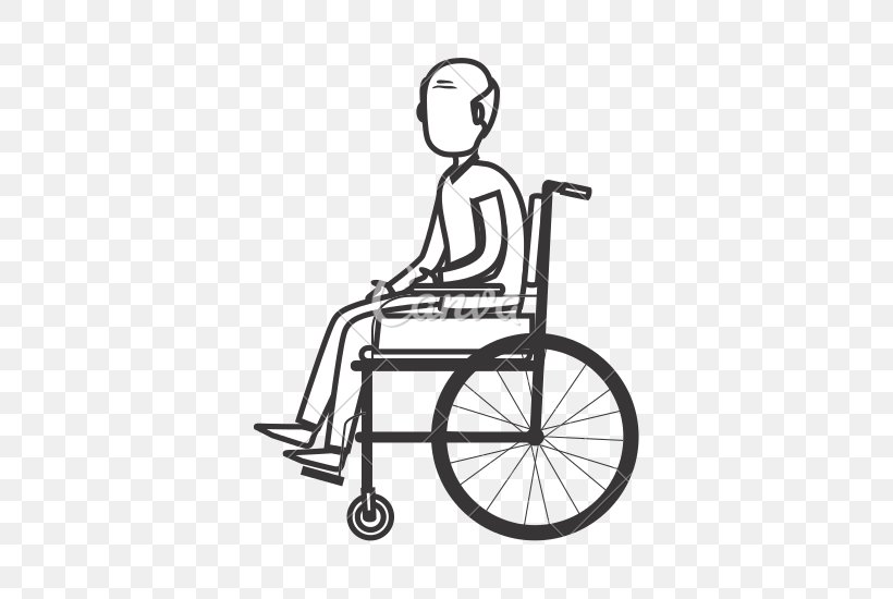 Vector Graphics Clip Art Wheelchair Disability Drawing, PNG, 550x550px, Wheelchair, Bicycle, Bicycle Accessory, Bicycle Drivetrain Part, Bicycle Frame Download Free