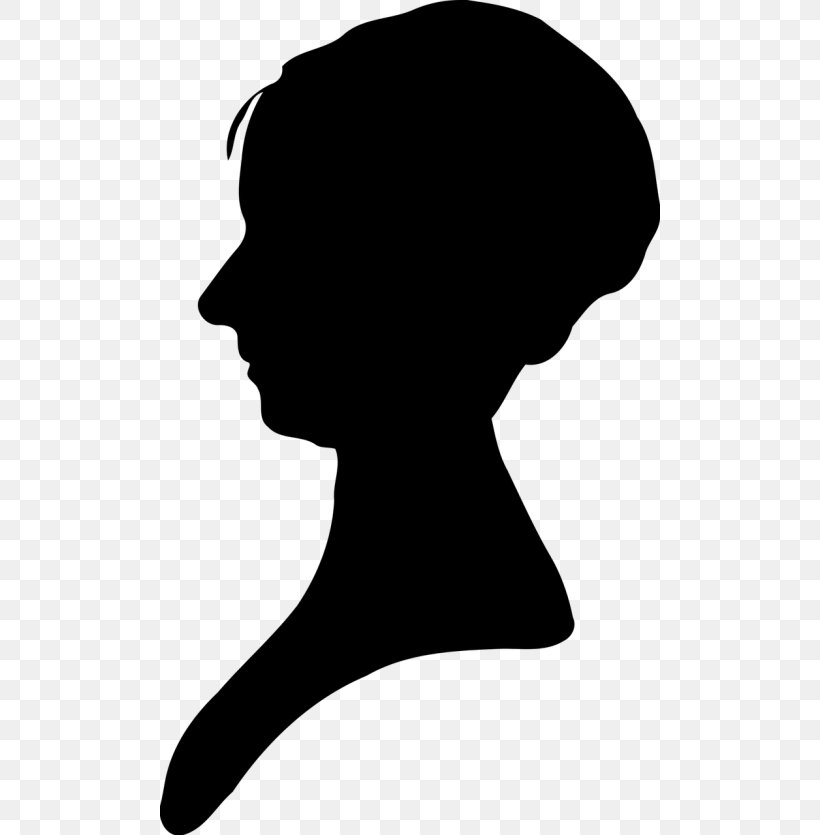 Woman Hair, PNG, 500x835px, Silhouette, Black Hair, Blackandwhite, Cheek, Chin Download Free