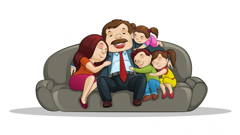 Couch Family Clip Art, PNG, 1007x567px, Couch, Art, Cartoon, Child, Communication Download Free