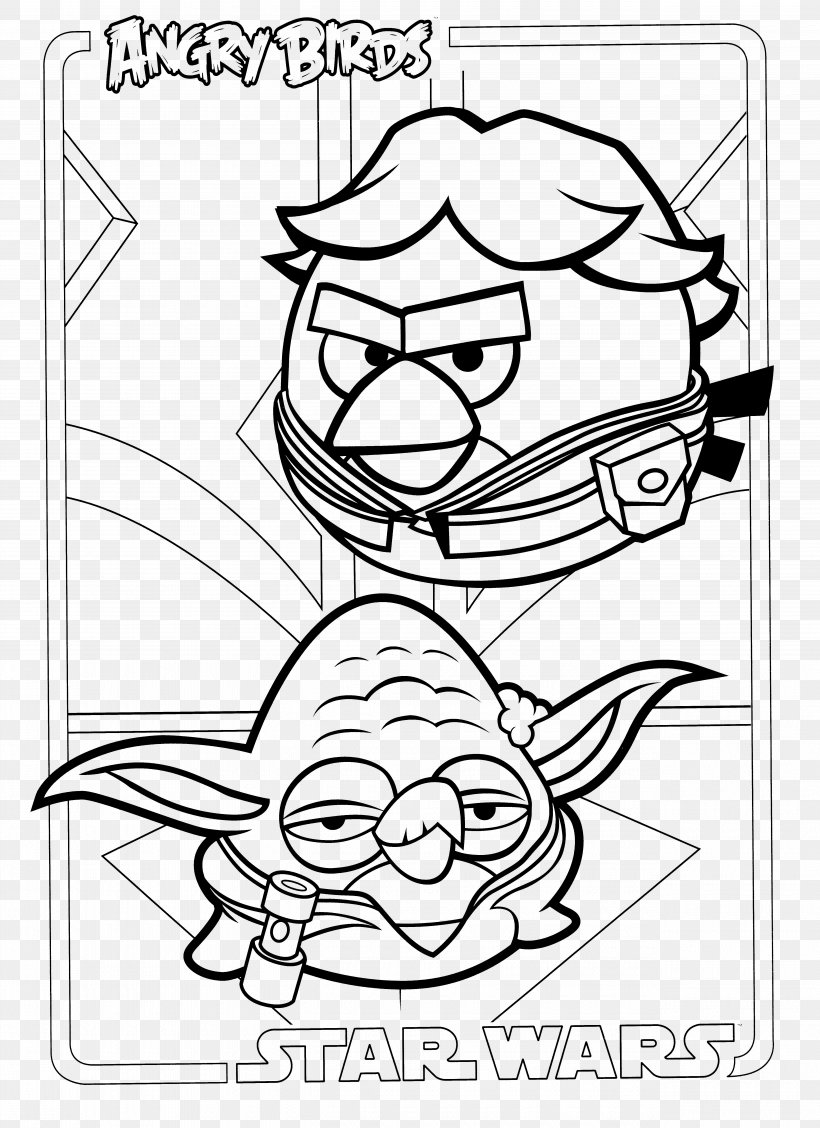 Drawing Line Art, PNG, 5100x7020px, Drawing, Angry Birds Star Wars, Art, Artwork, Black Download Free