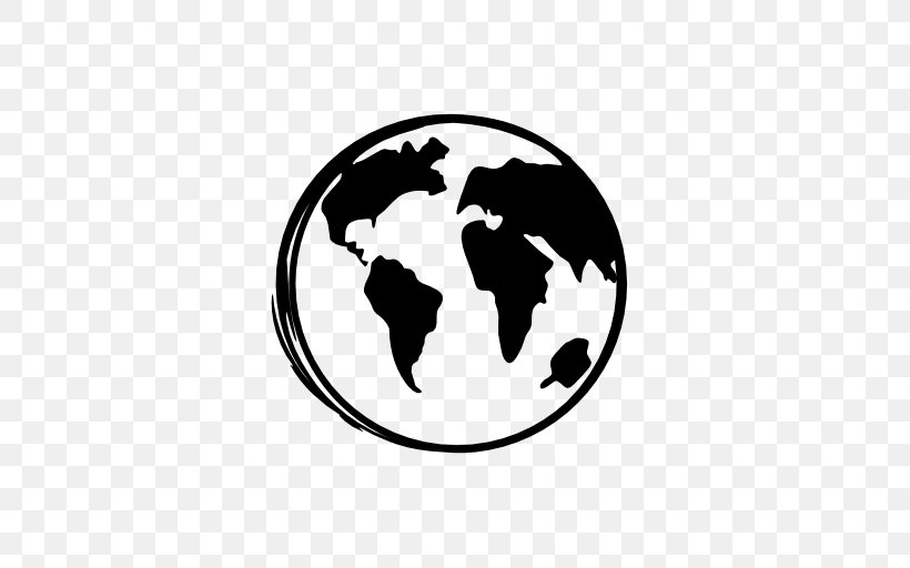 Globe Earth Stencil Sketch, PNG, 512x512px, Globe, Black, Black And White, Drawing, Earth Download Free
