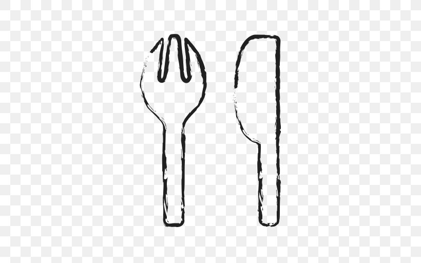Spoon Fork Kitchen, PNG, 512x512px, Spoon, Black And White, Bowl, Drawing, Fork Download Free