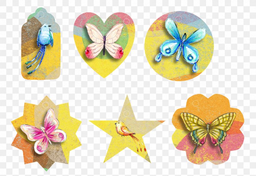 Butterfly Art Scrapbooking Collage, PNG, 1280x881px, Butterfly, Art, Arts And Crafts Movement, Collage, Color Download Free