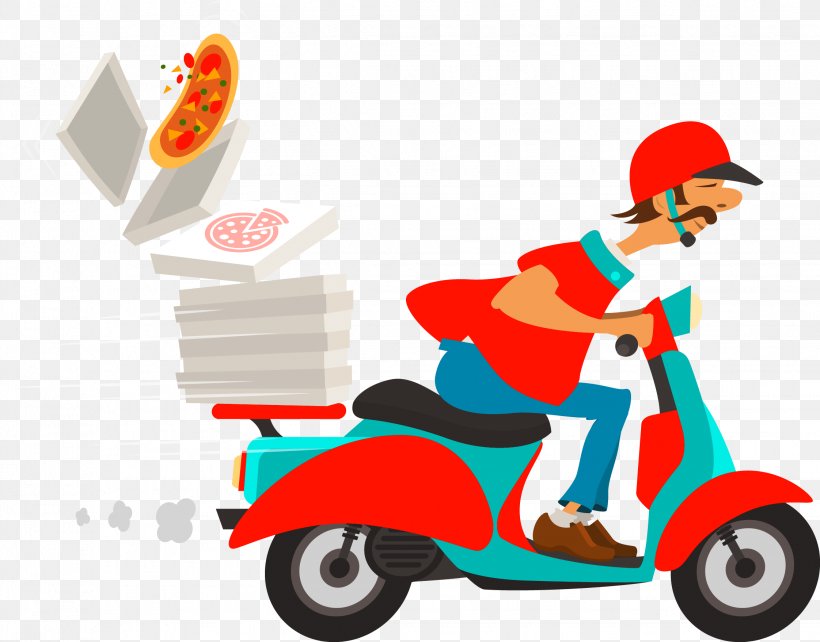 Pizza Delivery Pizza Delivery Online Food Ordering Restaurant, PNG, 2244x1758px, Pizza, Cooking, Delivery, Fast Food Restaurant, Fictional Character Download Free