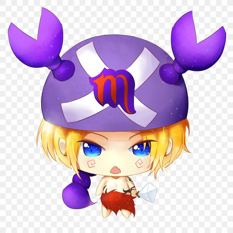 Illustration Clip Art Purple Headgear Legendary Creature, PNG, 3000x3000px, Purple, Cartoon, Fictional Character, Figurine, Headgear Download Free