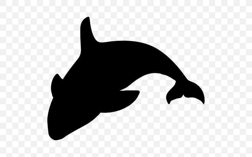 Silhouette Animal Killer Whale Clip Art, PNG, 512x512px, Silhouette, Animal, Black, Black And White, Dolphin Download Free