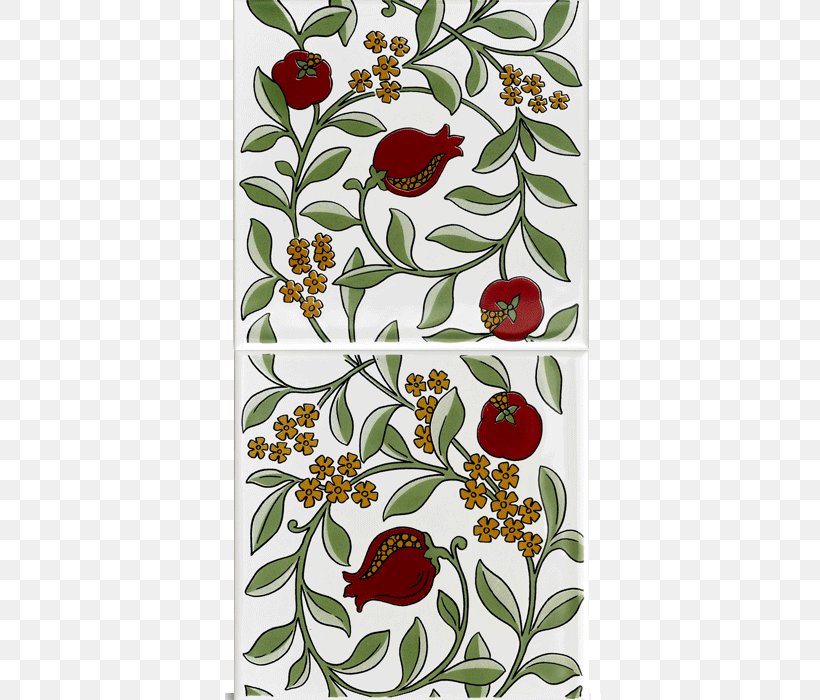 British Ceramic Tile Pomegranate Tile Art Floral Design, PNG, 700x700px, Tile, Art, Art Nouveau, British Ceramic Tile, Ceramic Download Free