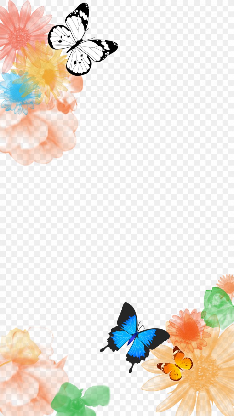 Monarch Butterfly Watercolor Painting Clip Art, PNG, 1080x1920px, Butterfly, Brush Footed Butterfly, Butterflies And Moths, Floral Design, Flower Download Free