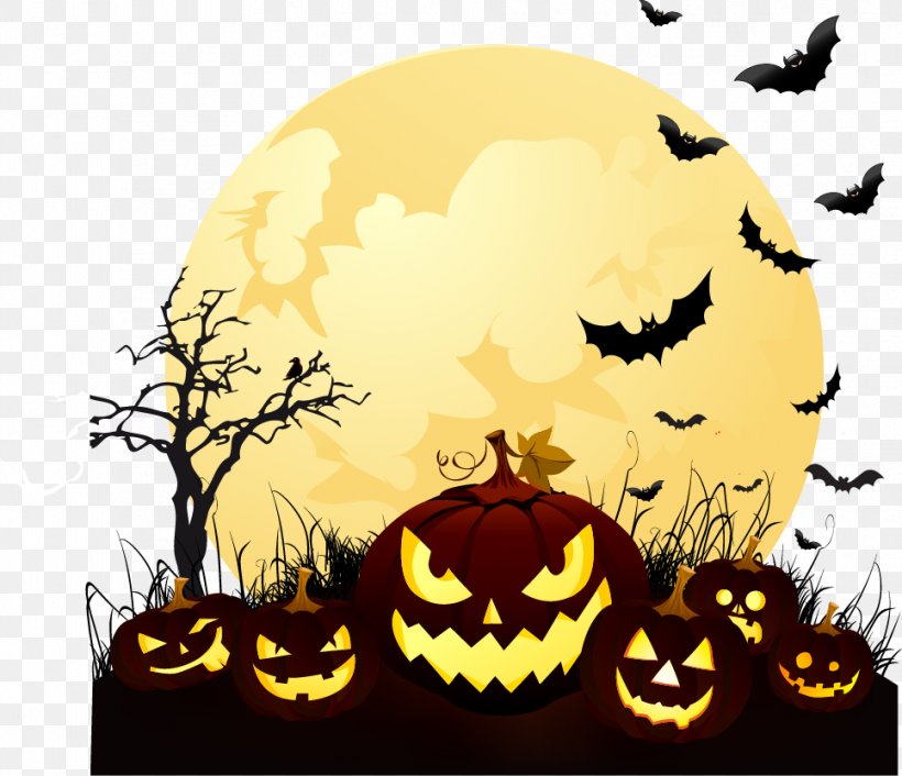 Vector Halloween Pumpkin, PNG, 966x832px, Halloween, Art, Calabaza, Cartoon, Clip Art Download Free
