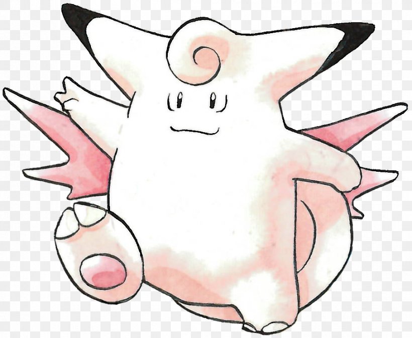 Pokémon Red And Blue Clefable Clefairy Whiskers, PNG, 906x744px, Watercolor, Cartoon, Flower, Frame, Heart Download Free