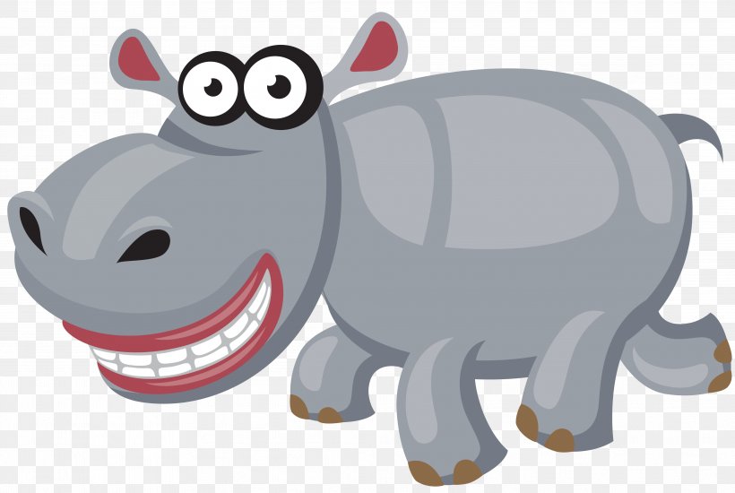 Hippopotamus Rhinoceros Clip Art, PNG, 4027x2704px, Hippopotamus, Carnivoran, Cartoon, Cattle Like Mammal, Drawing Download Free