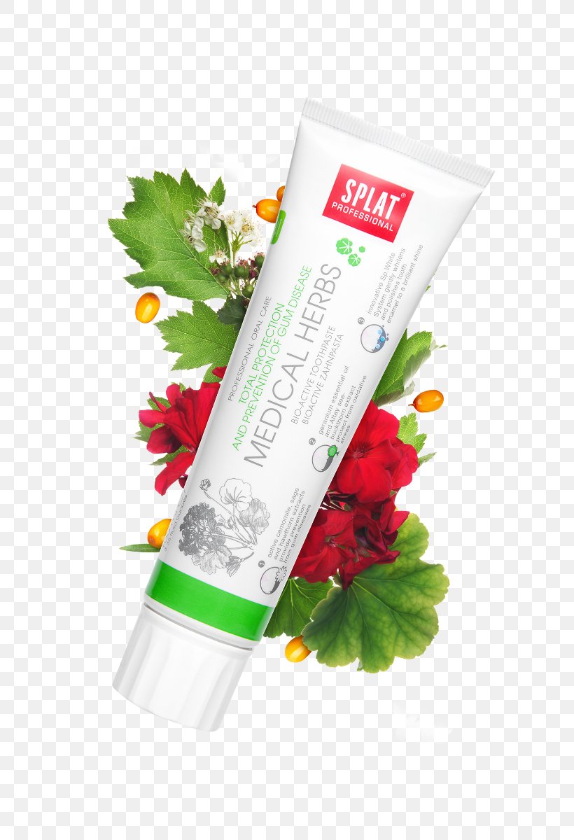 Toothpaste Splat-Cosmetica Herb KLORANE Force Tri-Active 100 Ml, PNG, 800x1200px, Toothpaste, Flower, Food, Gums, Herb Download Free
