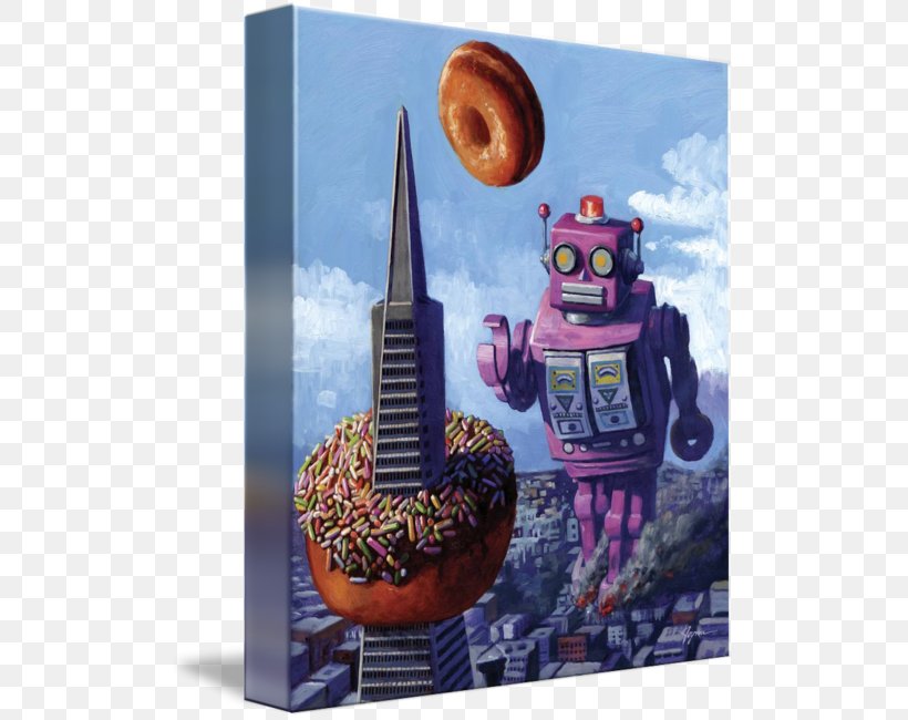 Robots & Donuts Art Painting Corey Helford Gallery, PNG, 511x650px, Robots Donuts, Art, Artist, Artwork, Canvas Download Free