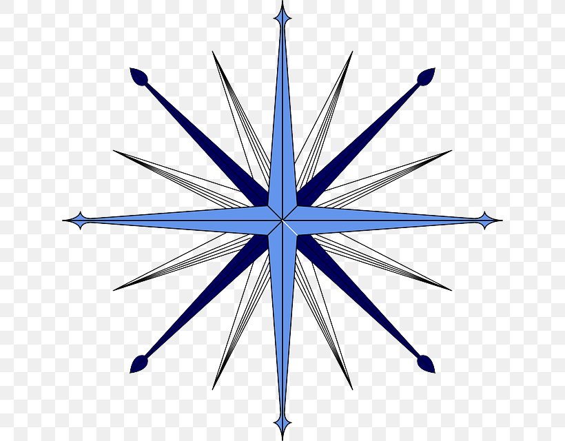Compass Rose Clip Art, PNG, 640x640px, Compass Rose, Blue, Compas, Compass, Diagram Download Free