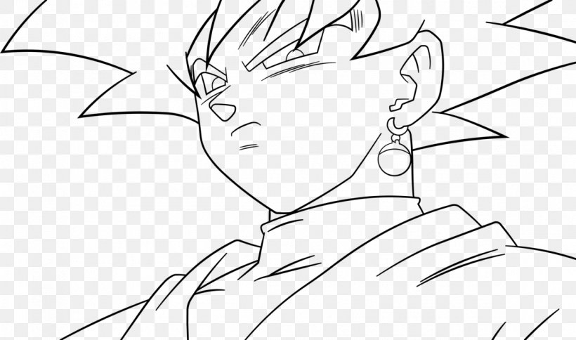 Line Art Goku Black Black And White Super Saiyan, PNG, 1162x687px, Watercolor, Cartoon, Flower, Frame, Heart Download Free