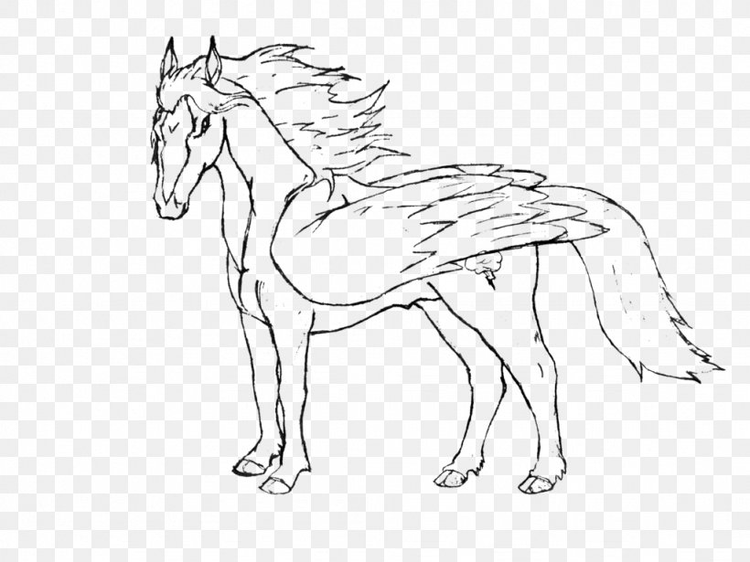 Mustang Pony Bridle Drawing Pack Animal, PNG, 1024x768px, Mustang, Animal, Animal Figure, Artwork, Black And White Download Free