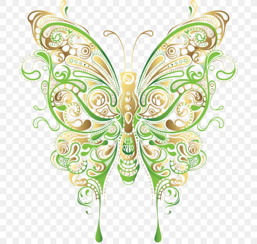 Butterfly Floral Design Clip Art, PNG, 697x780px, Butterfly, Art, Arthropod, Brush Footed Butterfly, Cut Flowers Download Free