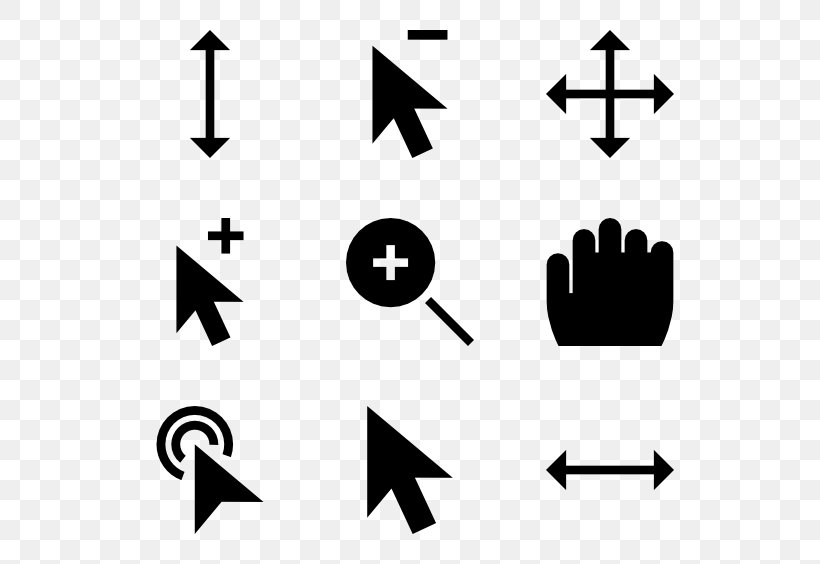 Computer Mouse Pointer Cursor Arrow, PNG, 600x564px, Computer Mouse, Area, Black, Black And White, Computer Software Download Free