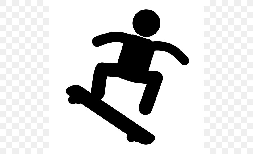 Skateboarding Skatepark Clip Art, PNG, 500x500px, Skateboarding, Black And White, Grip Tape, Hand, Human Behavior Download Free