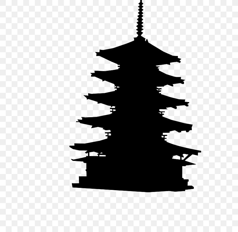 Japanese Pagoda Clip Art, PNG, 566x800px, Pagoda, Black And White, Building, Christmas Tree, Drawing Download Free