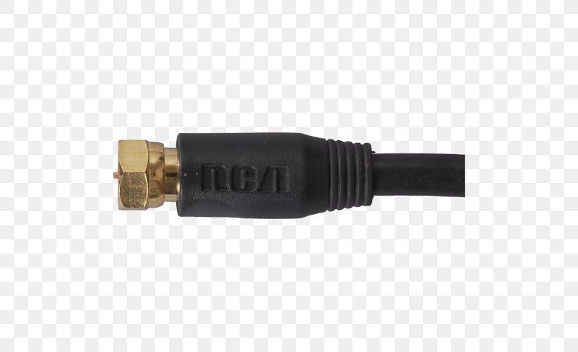 RG-6 RCA Connector Coaxial Cable F Connector, PNG, 500x500px, Rca Connector, Cable, Cable Television, Coaxial, Coaxial Cable Download Free