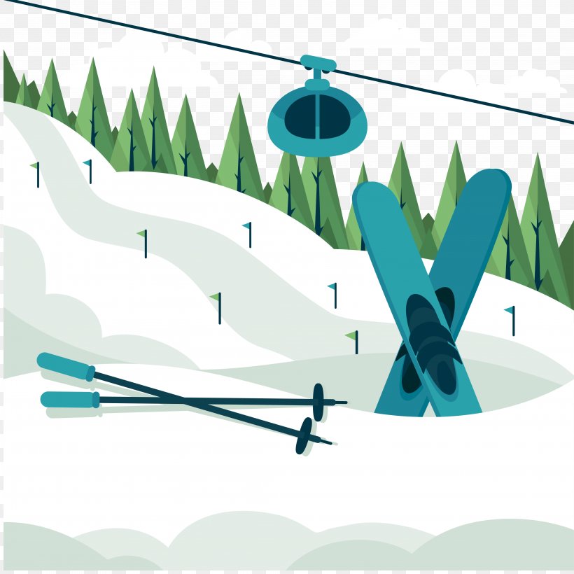 Skiing Euclidean Vector, PNG, 4167x4167px, Skiing, Diagram, Grass, Gratis, Green Download Free