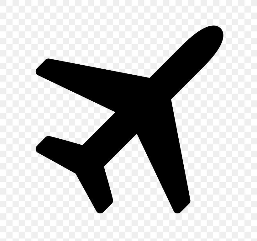 Airplane Font Awesome Clip Art, PNG, 768x768px, Airplane, Aircraft, Airline, Black And White, Cargo Download Free