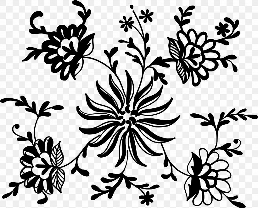 Flower Ornament, PNG, 2765x2240px, Flower, Art, Artwork, Black, Black And White Download Free