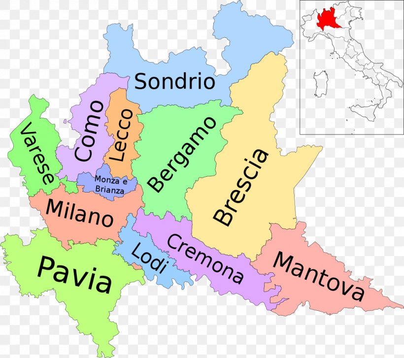 Map Regions Of Italy Province Of Brescia Provinces Of Italy, PNG, 1000x887px, Map, Area, Carta Geografica, Italy, Lecco Download Free
