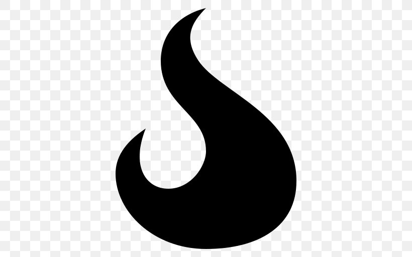 Symbol, PNG, 512x512px, Symbol, Black, Black And White, Crescent, Flamethrower Download Free
