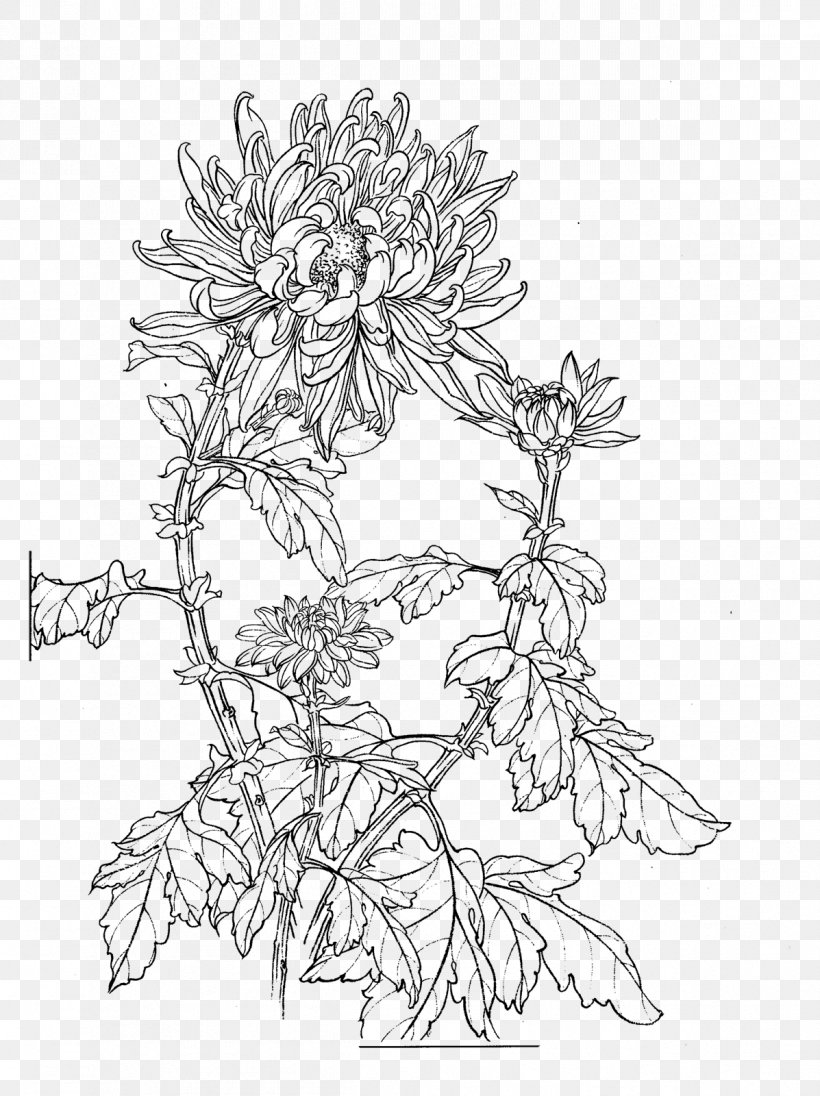 Gongbi U767du63cfu753b Chrysanthemum Chinese Painting, PNG, 1197x1600px, Gongbi, Area, Art, Black And White, Branch Download Free